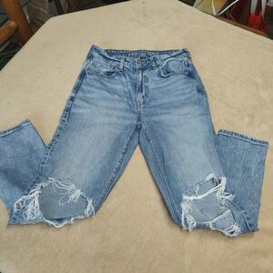 American Eagle Outfitters Light Wash Ripped Boyfriend Jeans